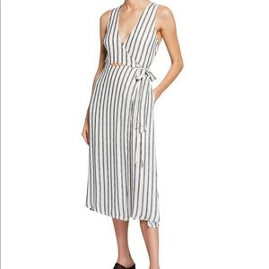 Astr wrap dress with keyhole